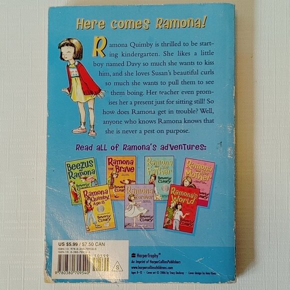 Ramona the Pest by Beverly Cleary Harper Trophy - Picture 2 of 2